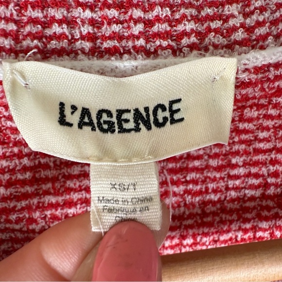 L’Agence Galena Cardigan In Red And White Striped Retail $498 Preppy Old Money - Picture 10 of 15